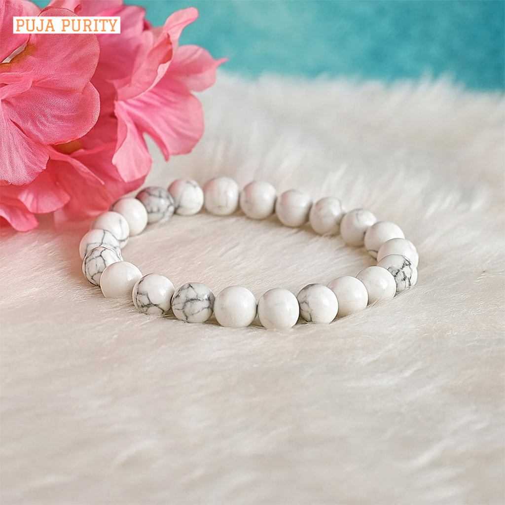 Howlite Bracelet – Natural Howlite Stone Crystal Bracelet