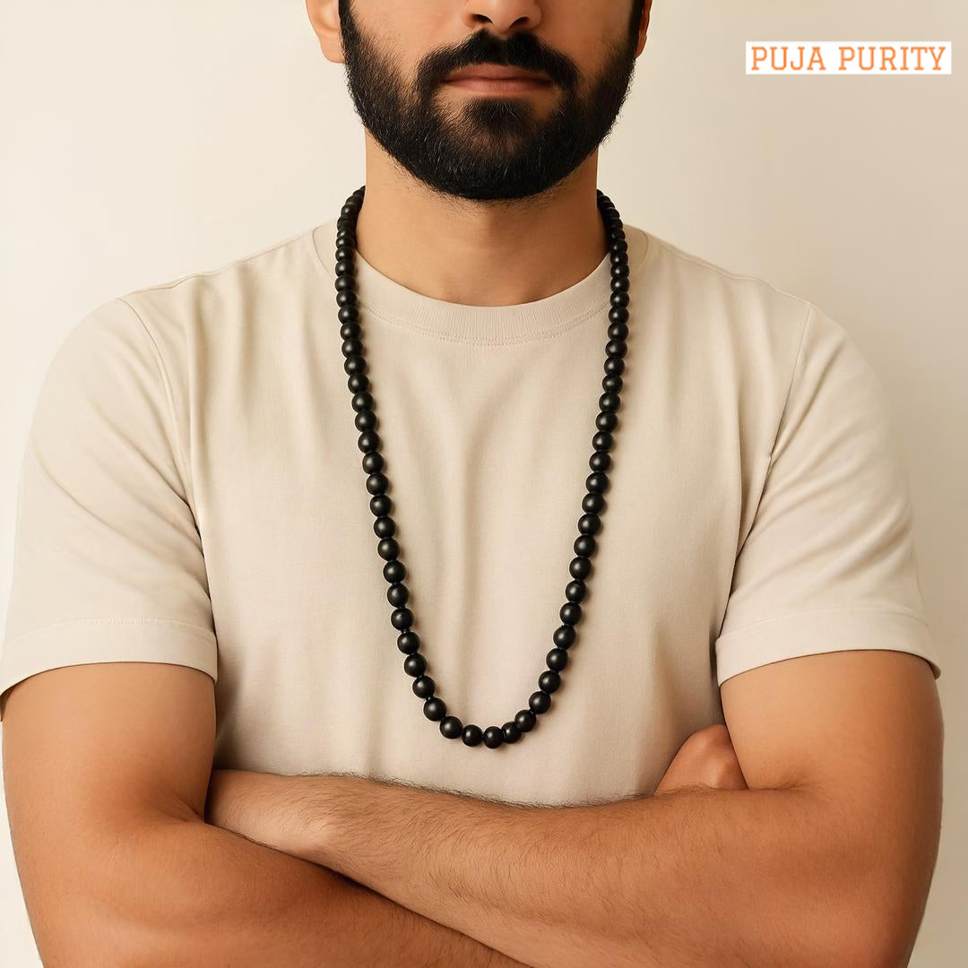 Karungali Malai – Natural Karungali Ebony Wood Mala for Spiritual Practice