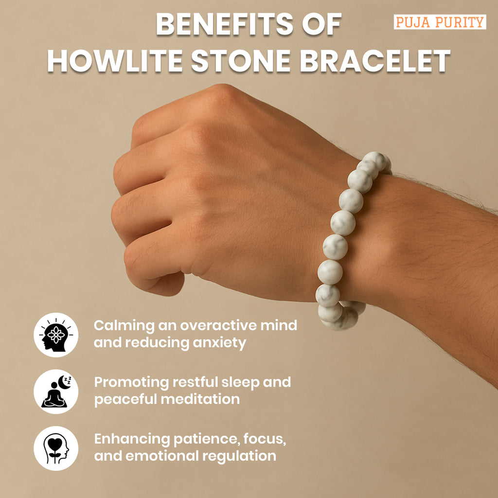 Howlite Bracelet – Natural Howlite Stone Crystal Bracelet