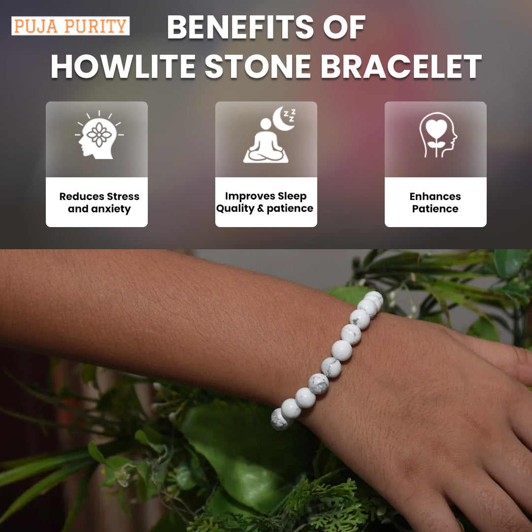 Howlite Bracelet – Natural Howlite Stone Crystal Bracelet