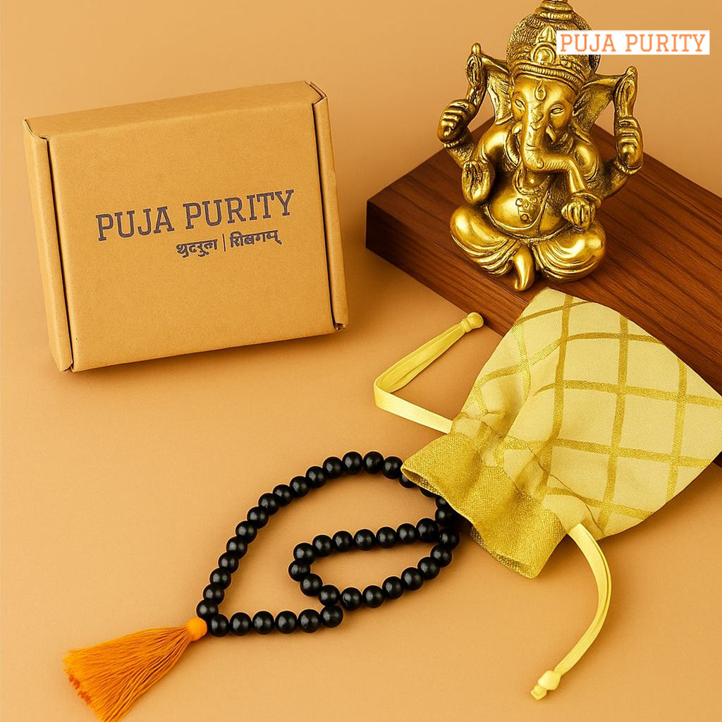 Karungali Malai – Natural Karungali Ebony Wood Mala for Spiritual Practice