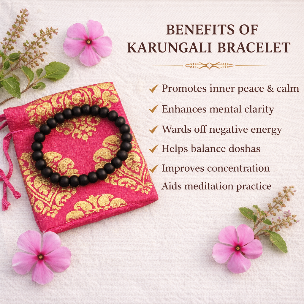 Karungali Bracelet – Natural Karungali Ebony Wood Bracelet